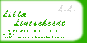 lilla lintscheidt business card